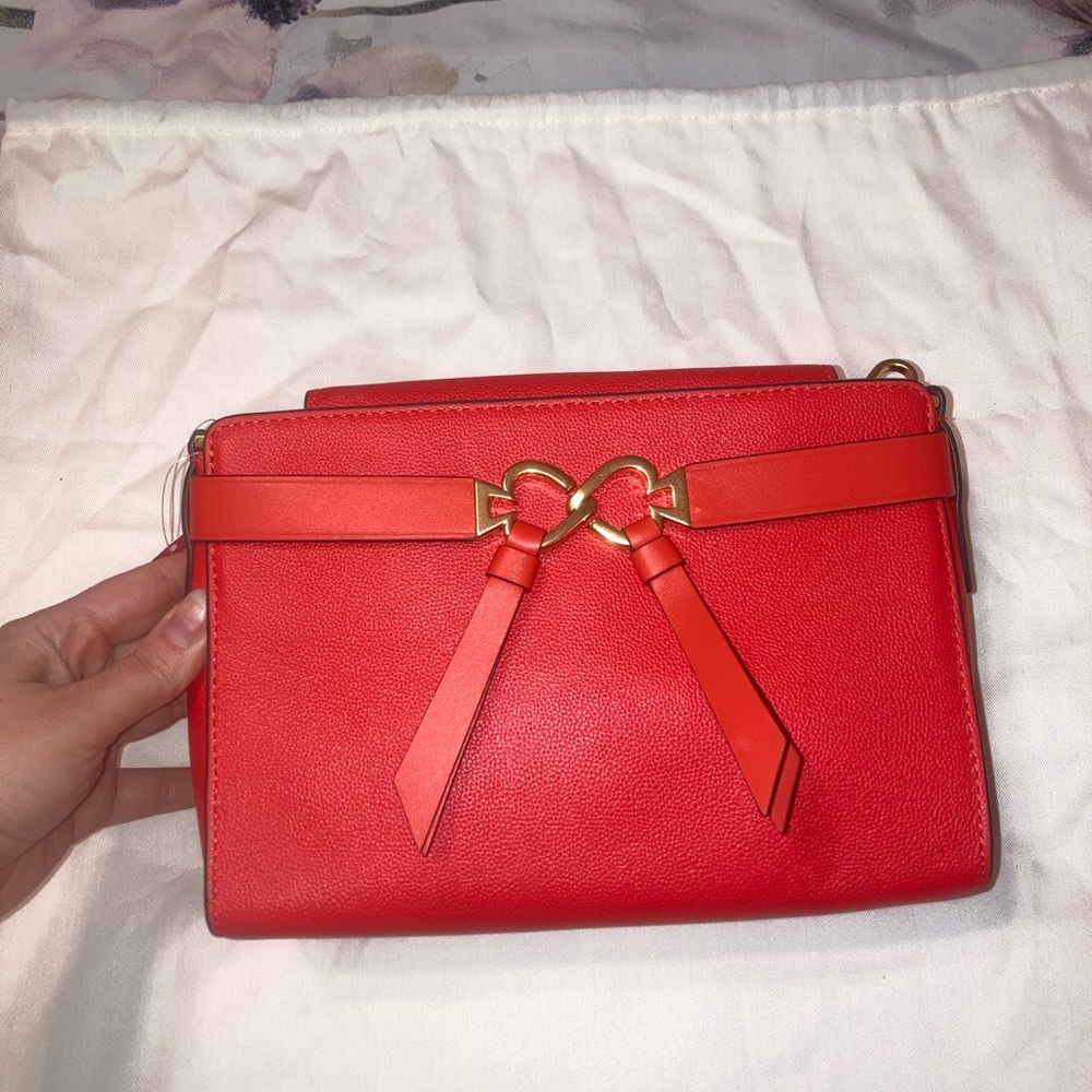 Kate Spade Red Crossbody Bag with Gold Accents